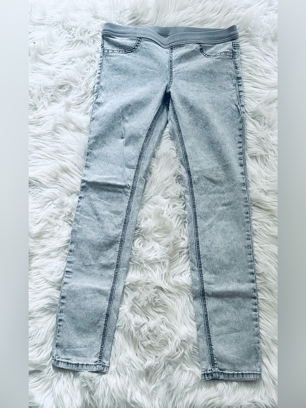 Free People Light Gray Skinny Jeans